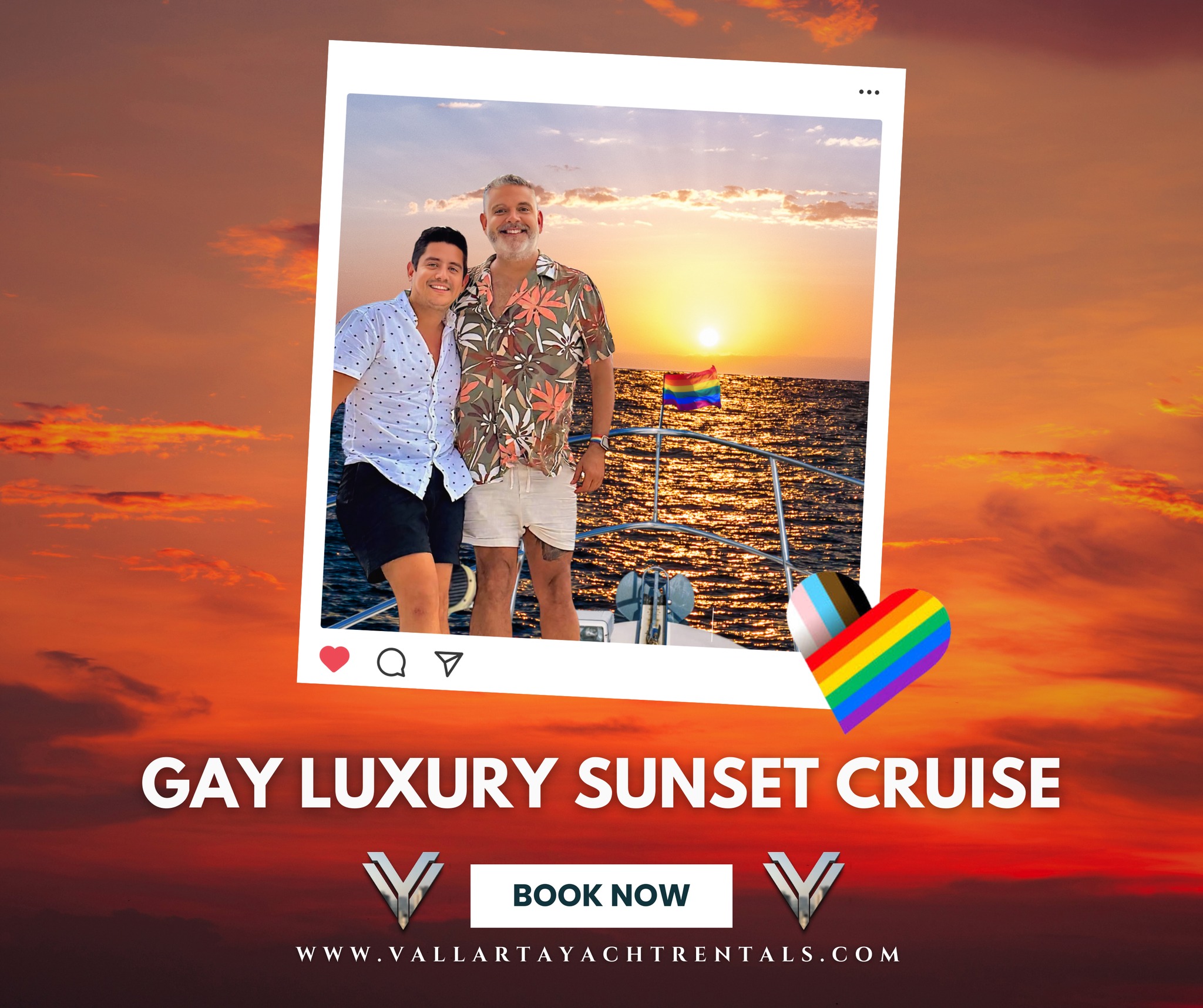 Curcero al atardecer de lujo LGBT