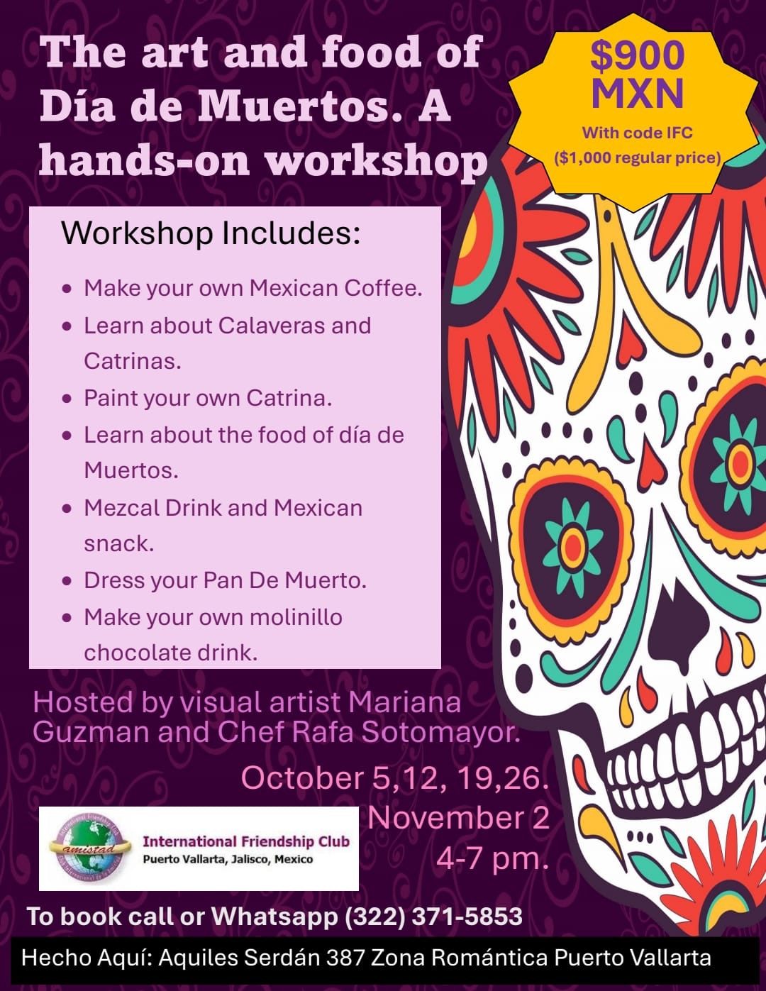 The Art & Food of Día de Muertos- A Hands-on Workshop