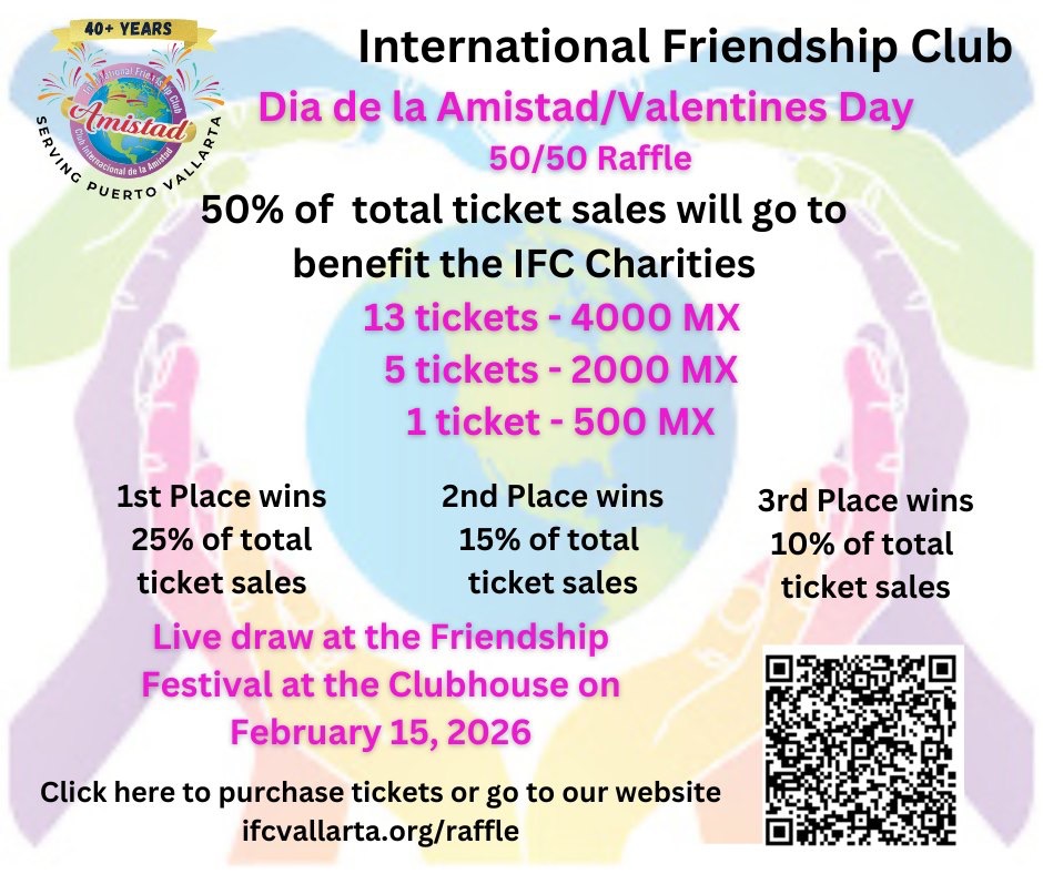 Rifa 50/50 del Día de la Amistad