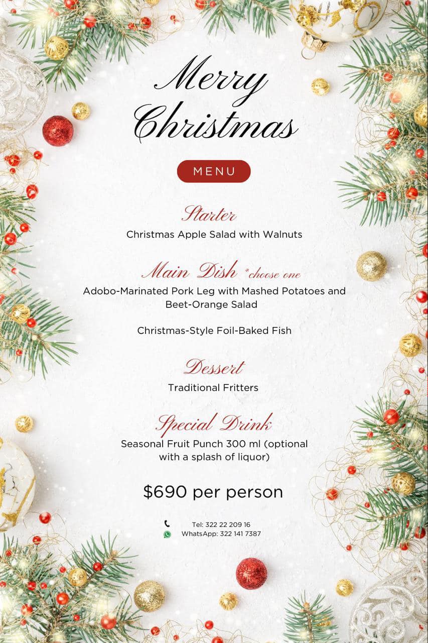 Special Christmas Menu