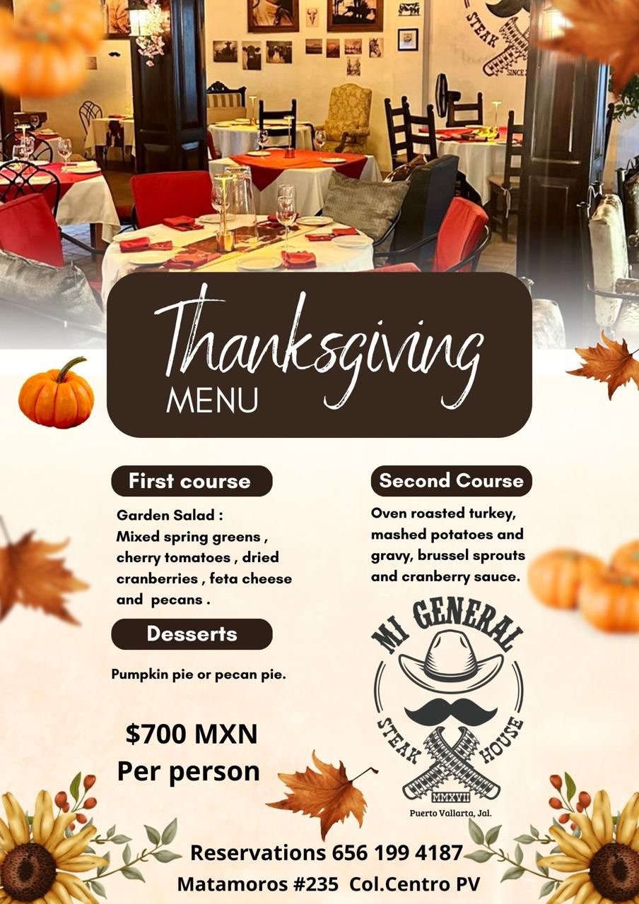 Thanksgiving Menu