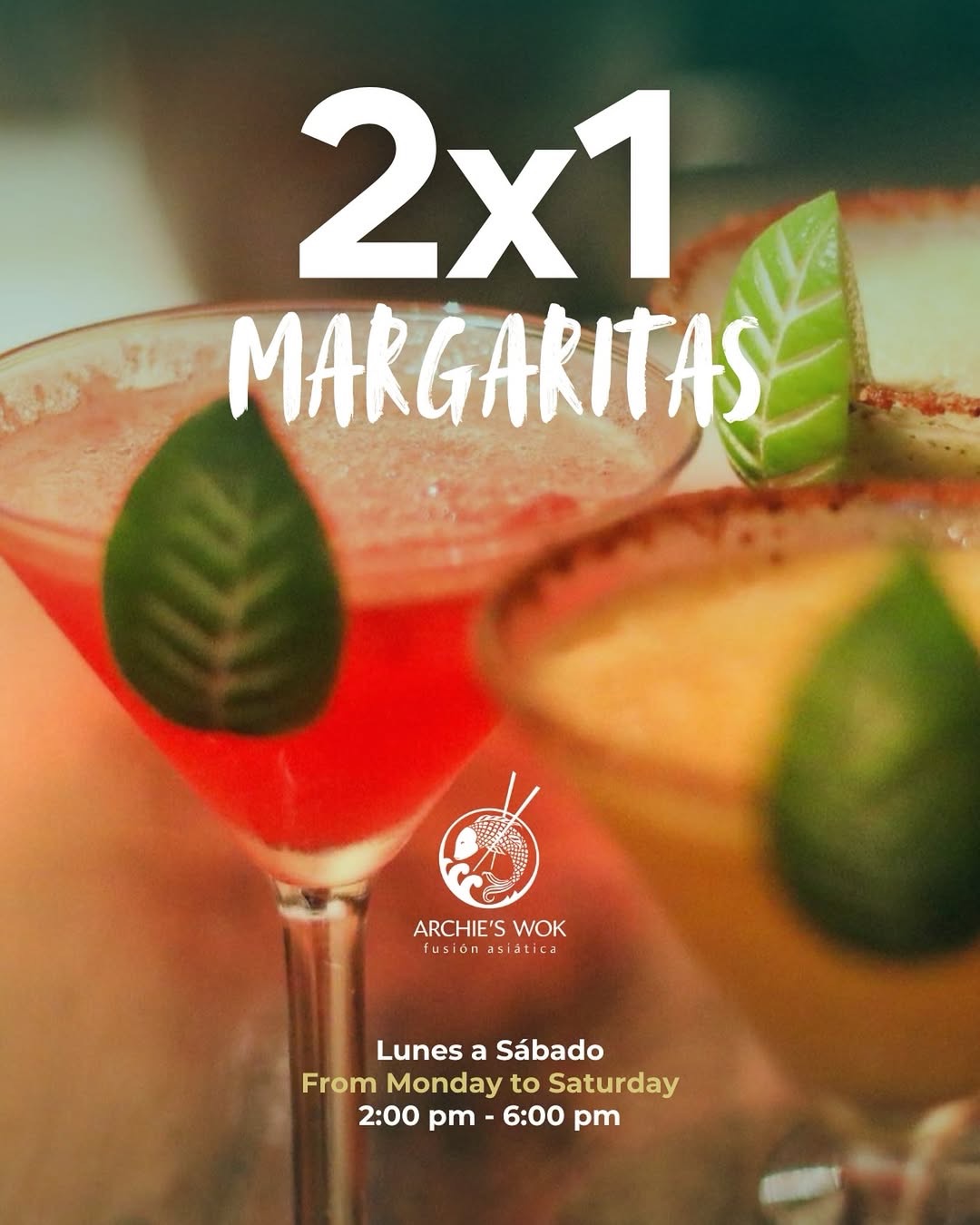 Margaritas 2 x 1