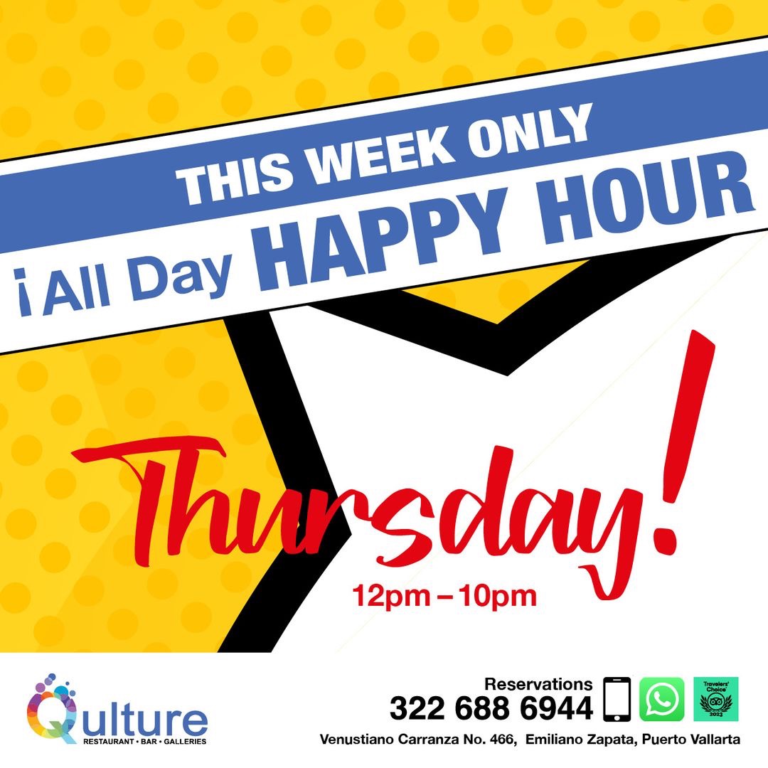 All Day Happy Hour! Thursday! 