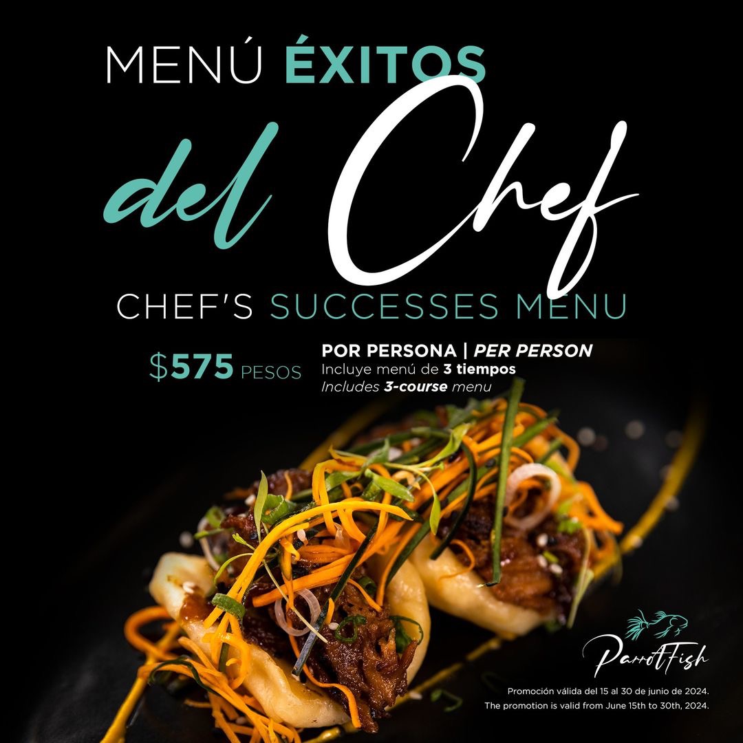 Chef's Successes menu