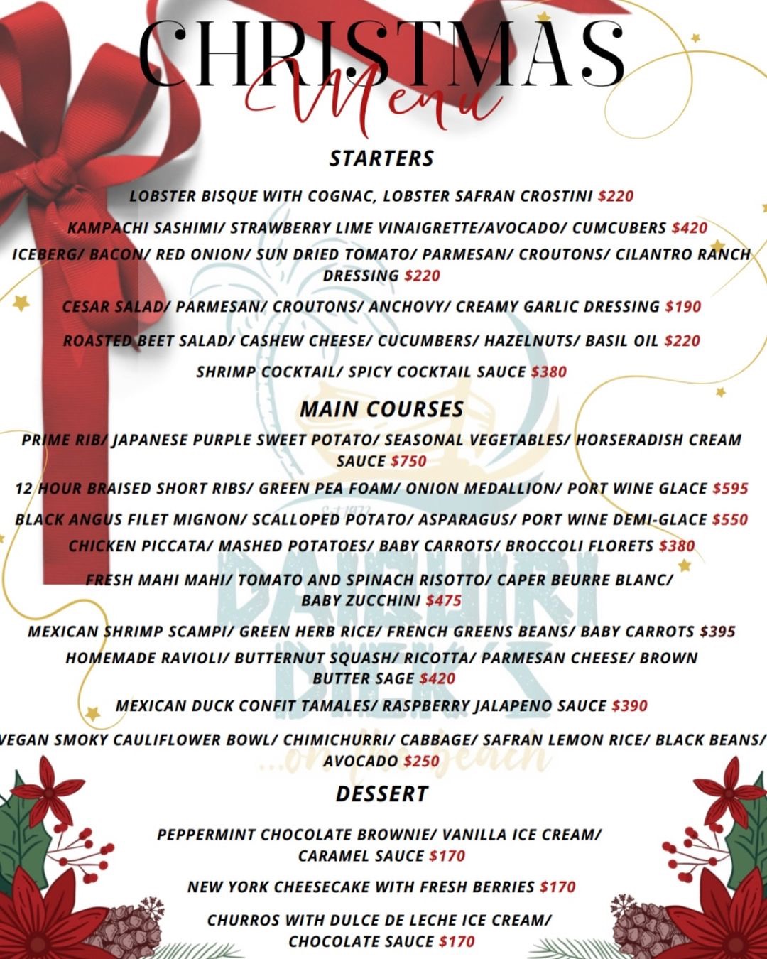 Christmas Menu