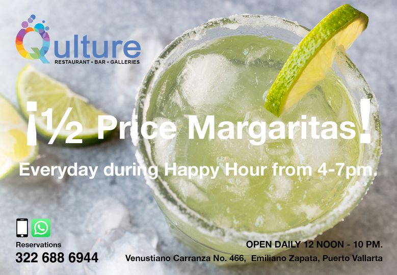 1/2 Precio Margaritas