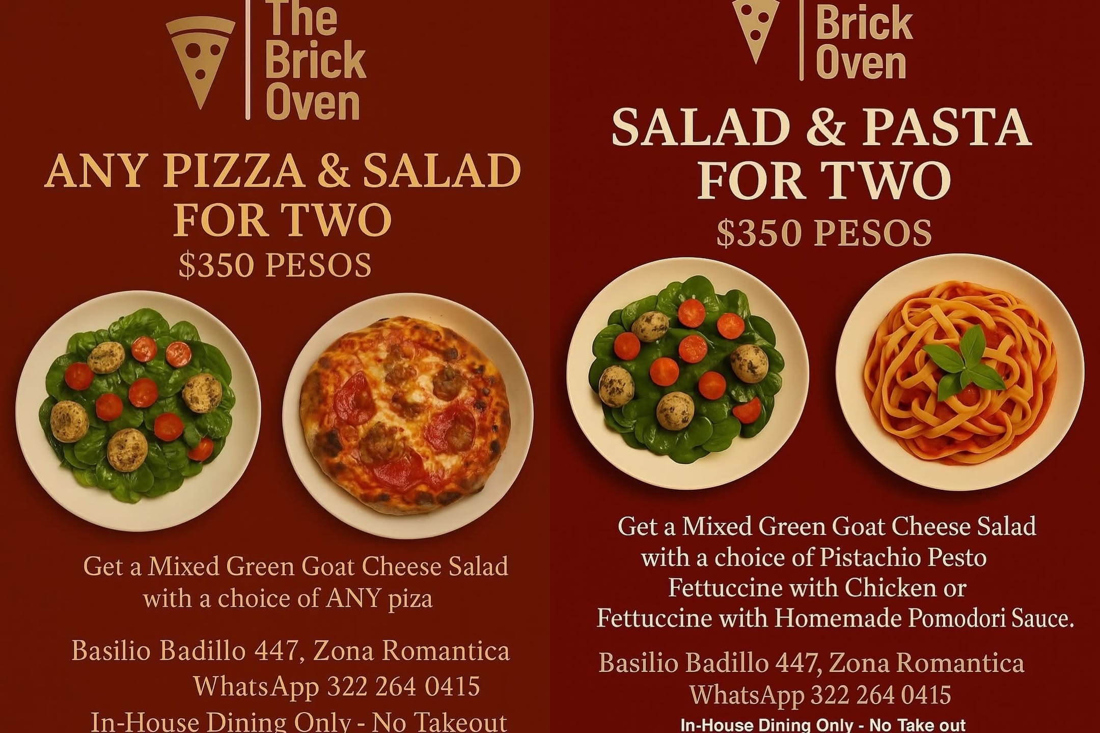 SUMMER DINE-IN SPECIALS