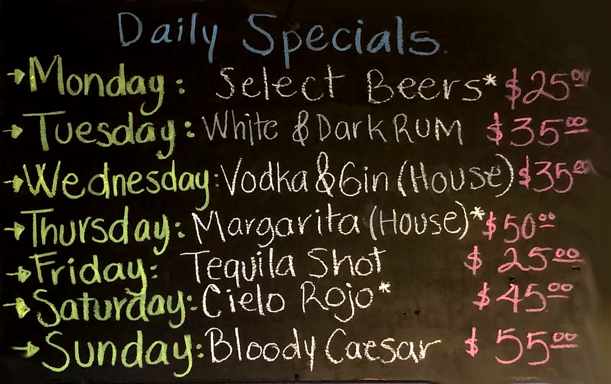 Daily Specials